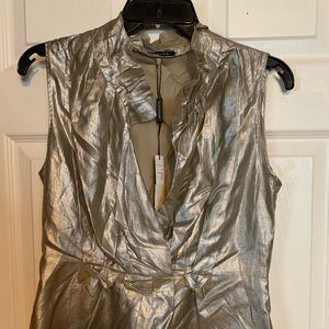 Elie Tahari metallic top